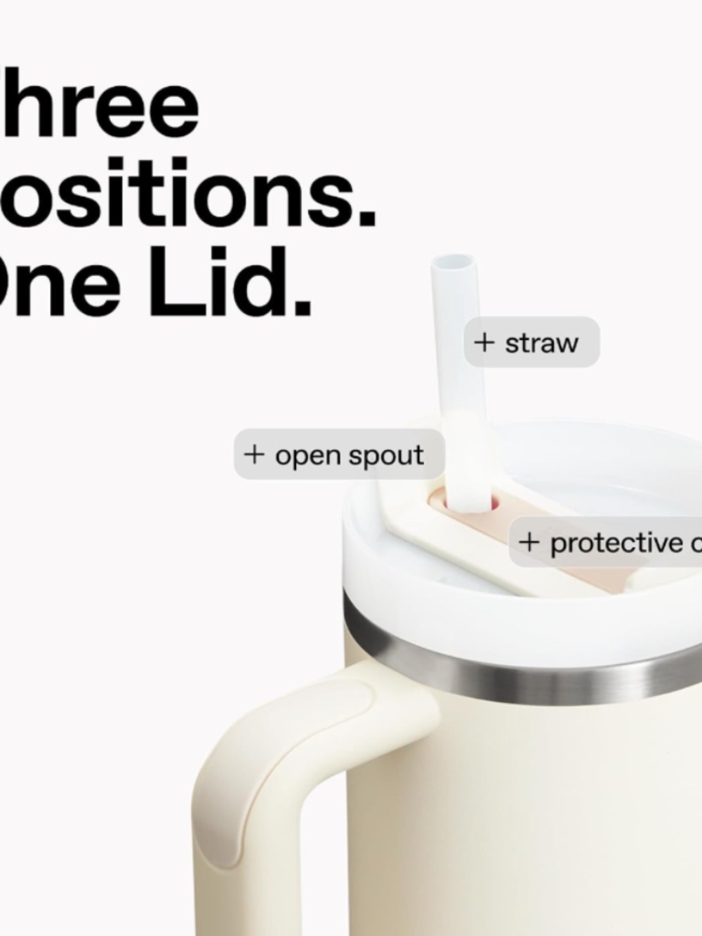 STANLEY Quencher H2.0 Tumbler with Handle and Straw 40 oz | Flowstate 3-Position - Picture 3 of 3